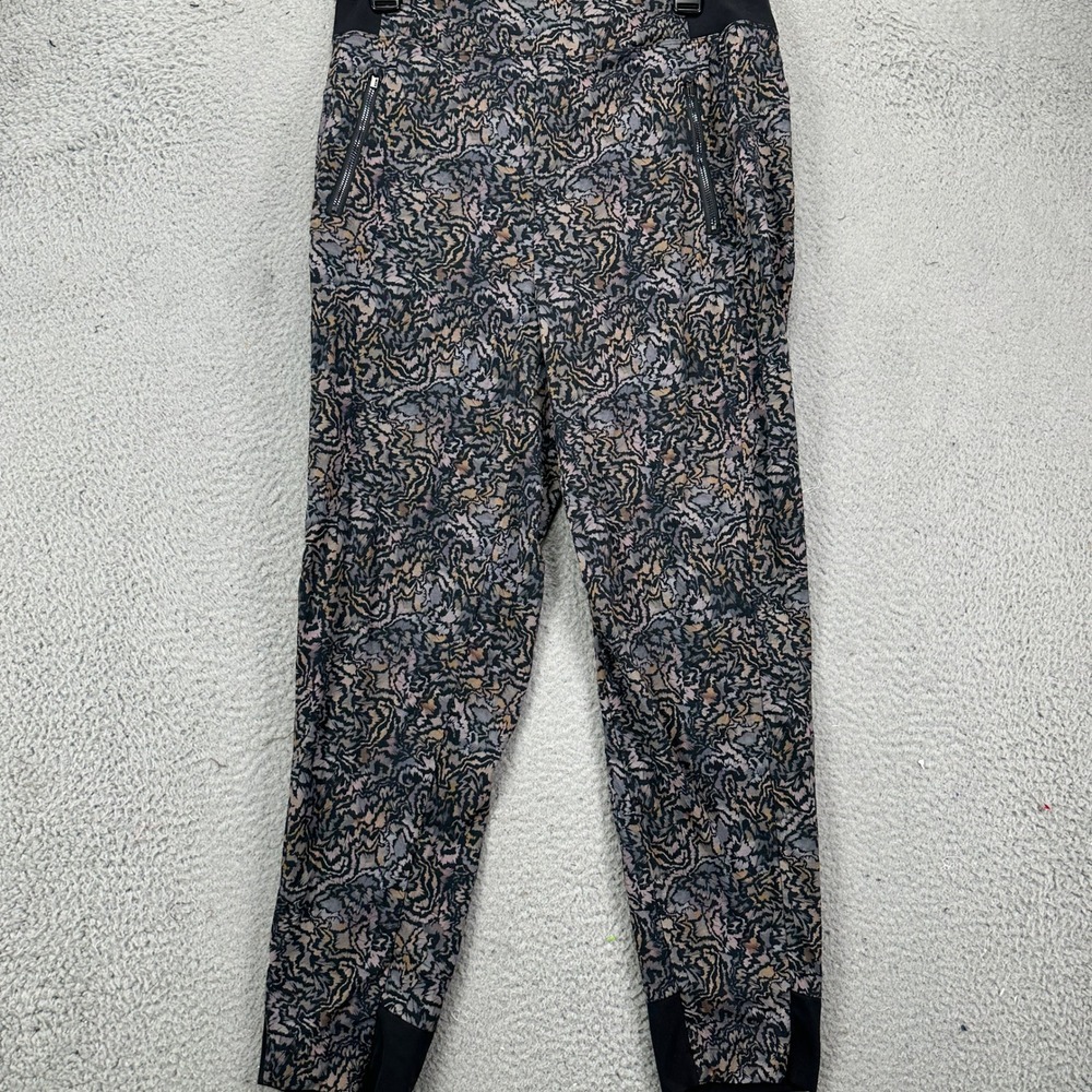 Athleta Nylon Sweatpants Jogger Women 8 Multi Geometric Pull On Performance Flex